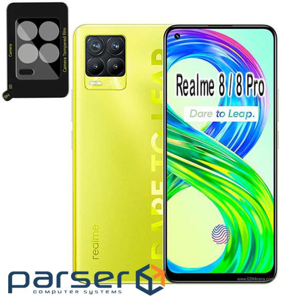 Защитное стекло BeCover для камеры Realme 8/8 Pro Black (707354)