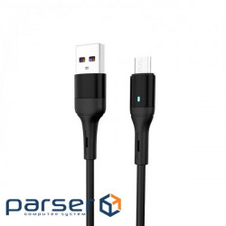 Кабель SkyDolphin S06V LED Смарт Power USB - micro USB (M/M), 1 м , Black (USB-000559)