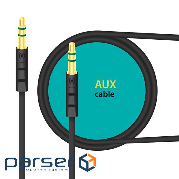 Аудіо-кабель Piko CB-AB11 AUX-AUX 1м , Black (1283126489150)
