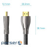 Кабель HDMI M - M, 15.0 м, V2.0, 4K 60Гц, обплетення, Zinc Alloy Type чорний Vention (ALMBN)