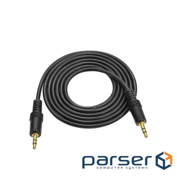 Кабель VOLTRONIC AUX Audio DC3.5 тато-тато 1.5м, GOLD Stereo Jack, (круглий ) (YT-AUXGJ(M)/(M)-1.5-B)