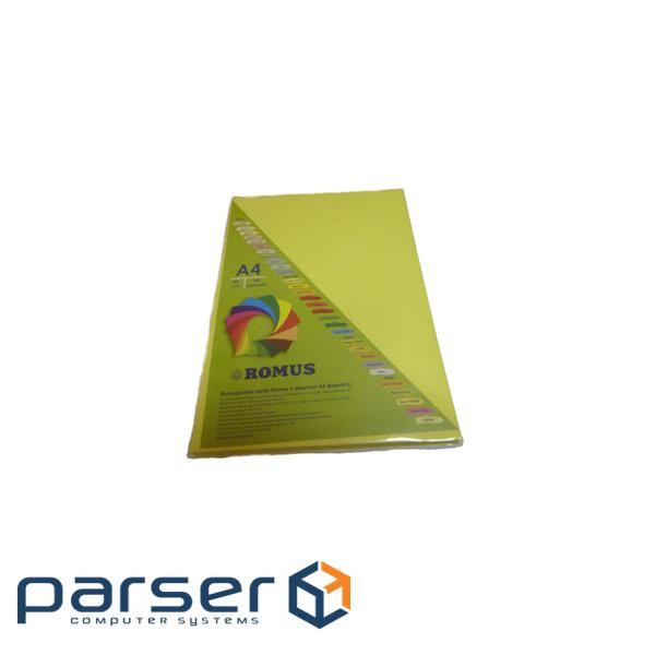Папір Romus A4 160 г/м2 100sh Lemon yellow (R50744)
