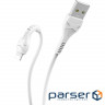Кабель HOCO X37 Cool Power USB-A to Lightning 1м White (6931474710499)