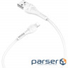 Кабель HOCO X37 Cool Power USB-A to Lightning 1м White (6931474710499)