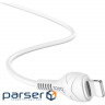 Кабель HOCO X37 Cool Power USB-A to Lightning 1м White (6931474710499)
