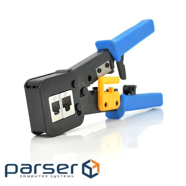 Інструмент Merlion EZ-RJ45 з храповиком для обтискача RJ45 (8P8C) та RJ-12 / 11 (6P6C), (YT-EZ-RJ45) RJ-12 / 11 (6P6C), (YT-EZ-RJ45)