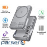 Батарея універсальна HOCO 10000mAh Sunlight PD/20W Magnetic with stand Metal Grey (Q36A / 714987)