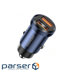 Зарядний пристрій Essager 2xUSB 30W blue (ECC2A-TL03)