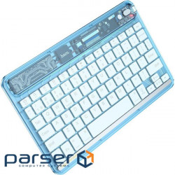 Клавиатура беспроводная HOCO S55 Transparent Discovery Edition Ice Blue Mist (6931474778871)