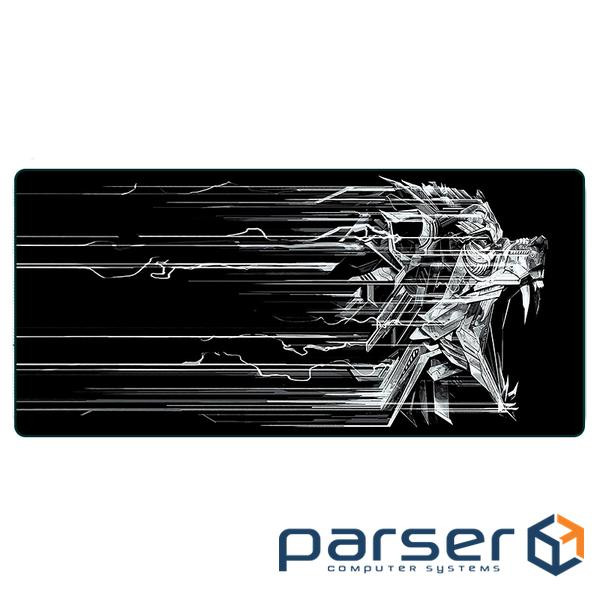 Коврик 300*700 тканинний Ghost Wolf з боковою прошивкою, товщина 2 мм, Black, Пакет (GW300-700)