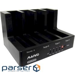 Док-станція Maiwo клонір. для 4*HDD 2,5''/3,5'' SATA/SSD через USB3.0 безгвинтів. кріп. пласт (K3094A)
