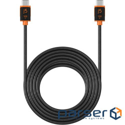 Кабель j5create JUCX25L18-N, преміум якість, USB 2.0, C-тато/C-тато,1.8 м.