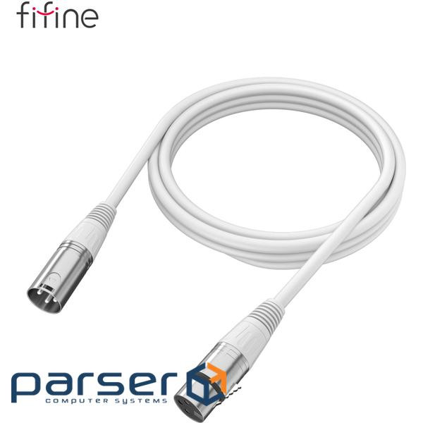 Мікрофонний кабель Fifine XLR Male to Female White 1.8 м (L9CW)