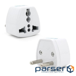 Перехідник на євророзетку TEFAL EU White, 2pin, 250V, 10A, в упаковці 20 штук, (YT-TEFAL / EU-2 / W)