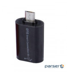 Adapter OTG micro USB 2.0 M - AF, black , RTL (S0667)