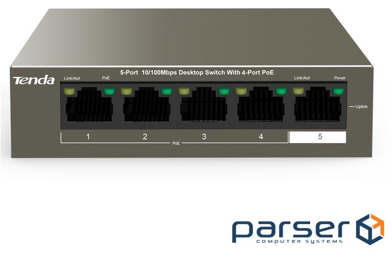 Комутатор мережевий Tenda TEF1105P-4-38W