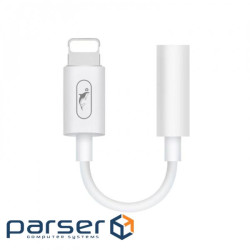 Перехідник SkyDolphin AU02 Lightning - 3.5 мм (M/F) White (SDADPT-00017)