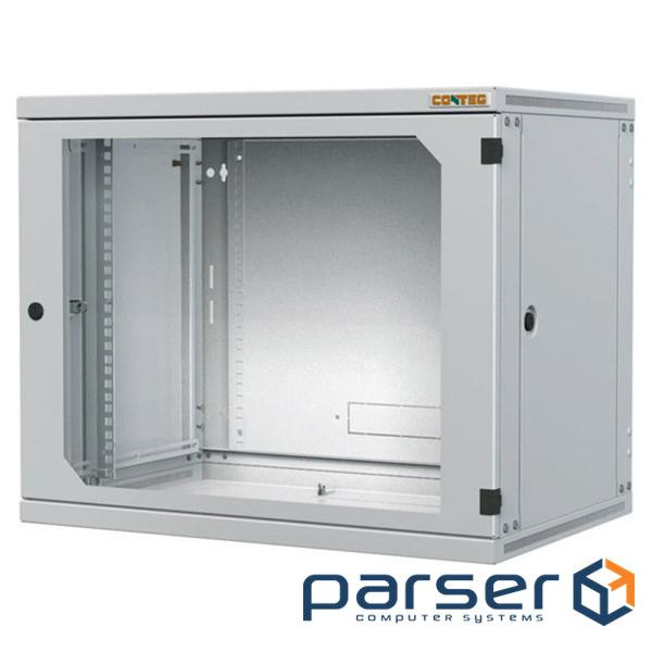 Шафа настінна Conteg 9U 600x600 removable side panels RAL7035 (RUN-09-60/60)