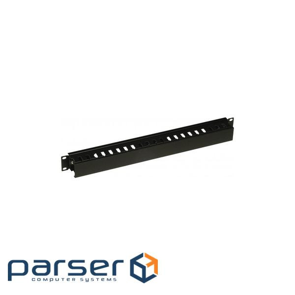 Кабельний організатор 19'' 1U 40х60 пластиковий гребінець , RAL9005 Conteg (DP-VP-K02)