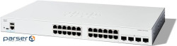 Комутатори Cisco Catalyst 1300 24xGE, Full PoE, 4x10G SFP+ (C1300-24FP-4X)