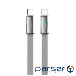 Дата кабель USB-C to USB-C 1.0m 5A 100W ultra-thin gray ColorWay (CW-CBPDCC100-GR)