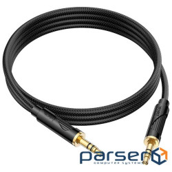 Аудiокабель HOCO UPA30 Friend audio cable AUX Black (6942007625463)