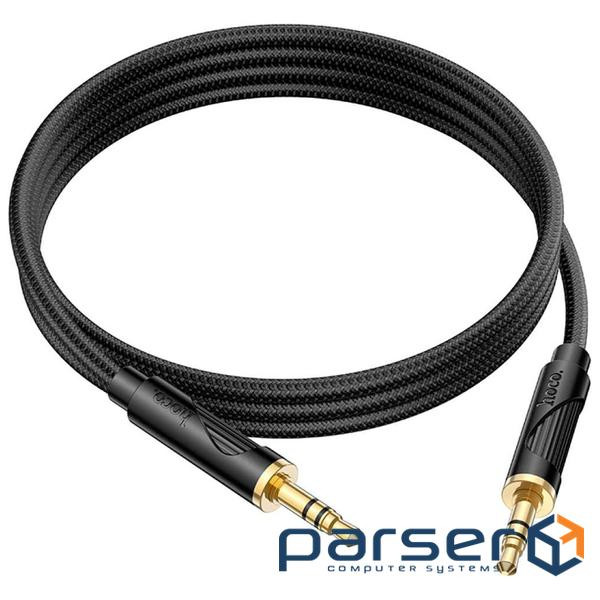 Аудiокабель HOCO UPA30 Friend audio cable AUX Black (6942007625463)
