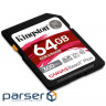 Карта пам'яті Kingston 64GB SDXC C10 UHS-II U3 R300/W260MB/s (SDR2/64GB)