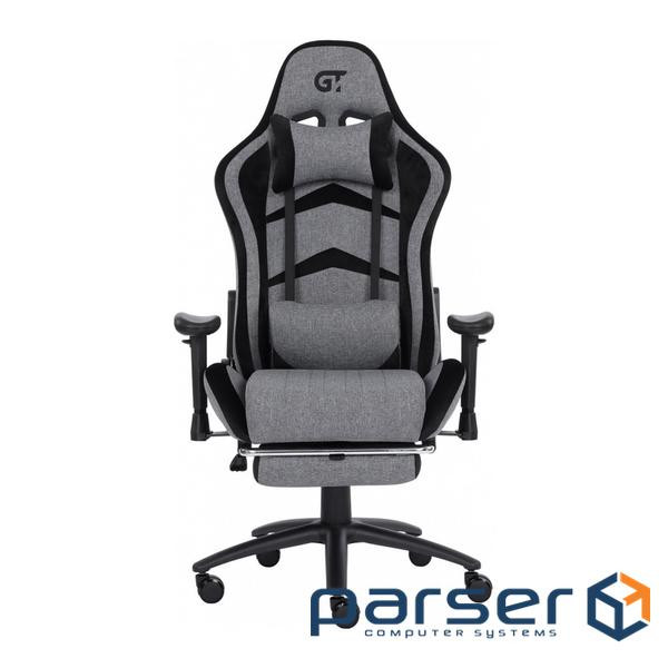 Ігрове крісло GT Racer X-2534-F Gray/Black Suede (X-2534-F Fabric Gray/Black Suede)