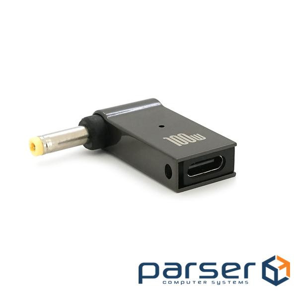 Перехідник Туре-С(F)-4.0*1.7(M), Yellow Pin, 100W (ATC4.0*1.7)