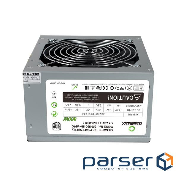 Блок живлення Gamemax 500W (GM-500 80+ APFC)