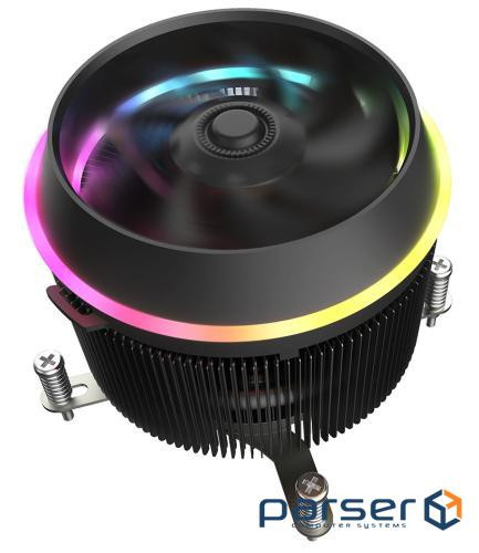 Кулер для процессора darkFlash Shadow, Black, алюминий/медь, 1x100 мм LED, для Intel (SHADOW_BLACK)