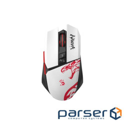 Миша ігрова бездротова A4-Tech Bloody R36 Ultra (Naraka), біла з малюнком