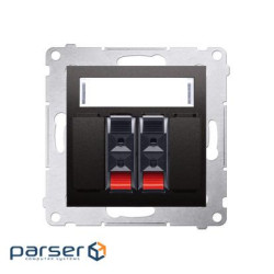 Розетка Premium аудио 2хHi-FI, антрацит (DGL32.01/48)