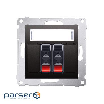 Розетка Premium аудио 2хHi-FI, антрацит (DGL32.01/48)
