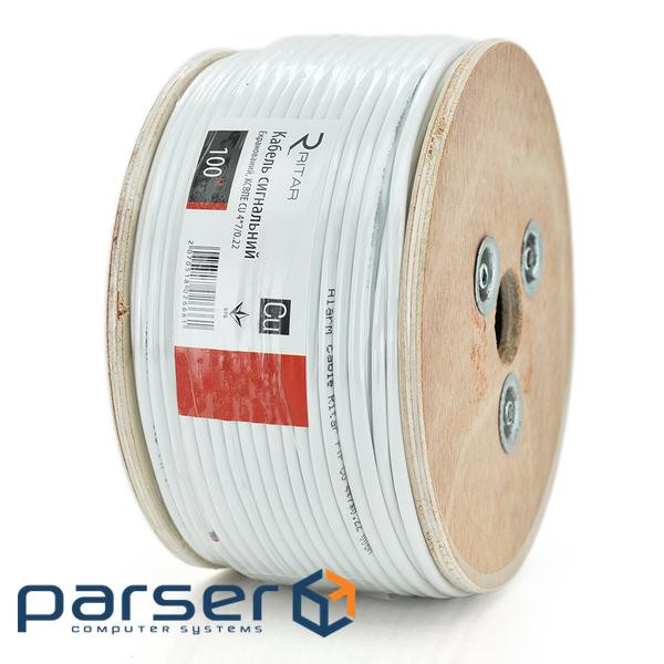 Кабель сигнальний RITAR КСВПЕ СU 6 * 7 / 0,22 екран., Бухта 100м. барабан Q4 (2667)