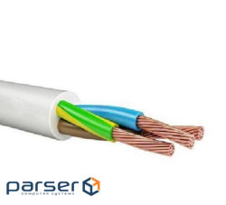 Кабель Одескабель ПВСм 2 * 6,0 + 1 * 6,0 ціна за метр (бух.100м) білий (5289 100м)