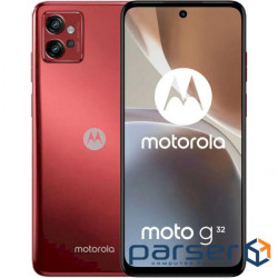 Смартфон Motorola Moto G32 6/128GB Dual Sim Satin Maroon (PAUU0040RS), 6.5'' (2400х 1080) IPS / Qualc