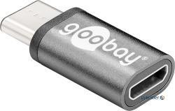 Перехідник обладнання Goobay USB-C-2.0 microB M/F, (USB2.0) адаптер Nickel Cu (75.05.6635-1)