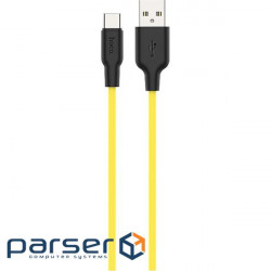 Кабель HOCO X21 Plus USB-A to Type-C 1м Black/Yellow (6931474711946)
