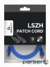 Patch cord PP6A-LSZHCU-B-1.5M, S/FTP, molded, 50u "plug with latch, 2m, blue (PP6A-LSZHCU-B-2M)