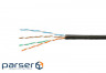 Cable KLM UTP 4Px0.5 PE CCA B 305m (black ) (KL (KLM CAT5E (UTP Solid) 4 pair. 0,50mm  CCA OUTDOOR)
