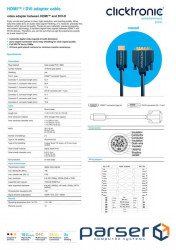 Кабель монітора-адаптер HDMI-DVI M/M 1.0m,24+1 D=6.0mm Casual 3D 4K 2xS Cu,синій (75.07.0340-1) (75.07.0340-1)