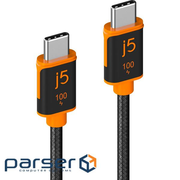 Кабель j5create JUCX25L30-N, преміум якість, USB 2.0, C-тато/C-тато,3 м.