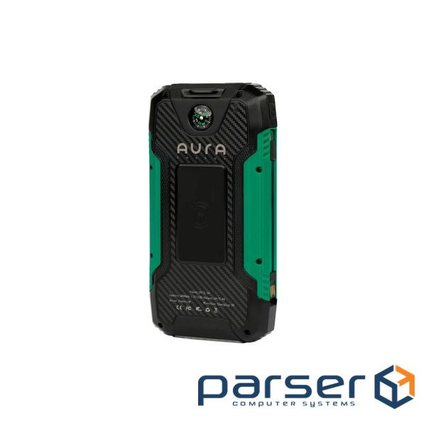 Батарея універсальна AURA NRG-30SE ARM SOLAR 30000mAh Wireless charging Green (PBANRG30SEG)