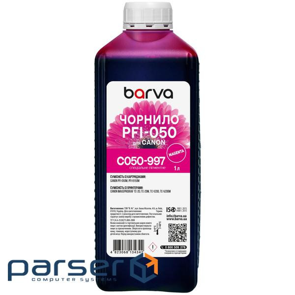 Чорнило Barva Canon PFI-050 Special, 1 л, Magenta pigmented (C050-997)