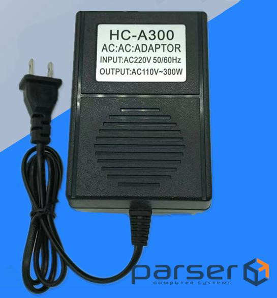 Перетворювач напруги трансформаторний 300W Input 220 V / Output 110V, + універсальна розет (HC-A300)
