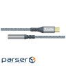 Перехідник USB-C to 3.5mm F 0.14m gray ColorWay (CW-AD-CJ)