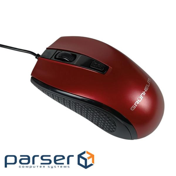 Мишка Grunhelm M-342WD USB Red (126867)