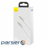 Кабель Baseus Cafule metal Type-C to Lightning PD 20W 2M Білий (CATLJK-B02) (CATLJK-B02 2м )